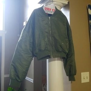 Ladies Forever 21 Large  zip up bomber jacket